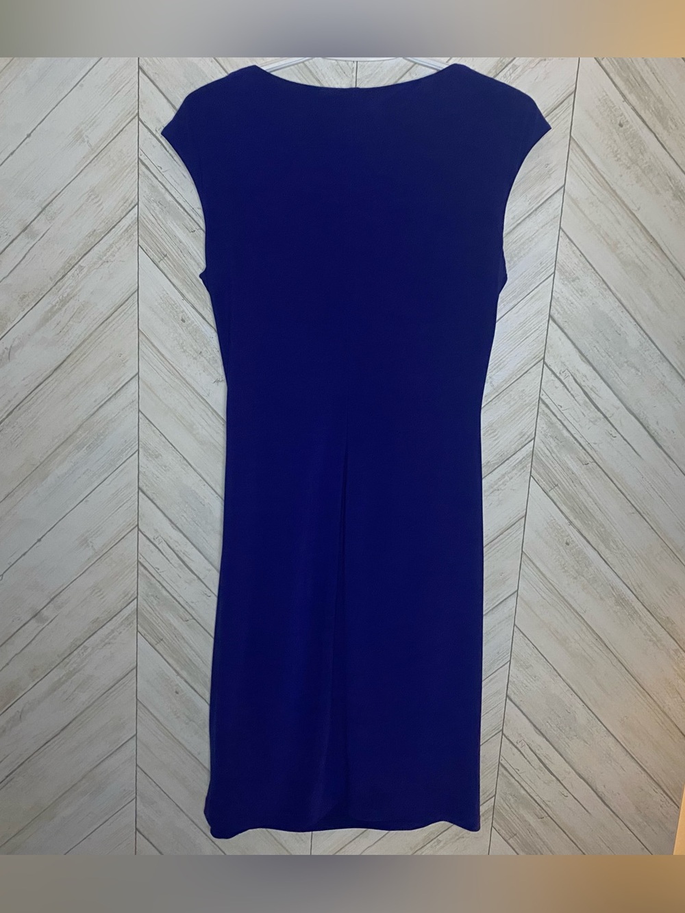 Ralph Lauren Cobalt Blue Cap Sleeve Wrap-Style Midi Dress - Picture 6 of 8